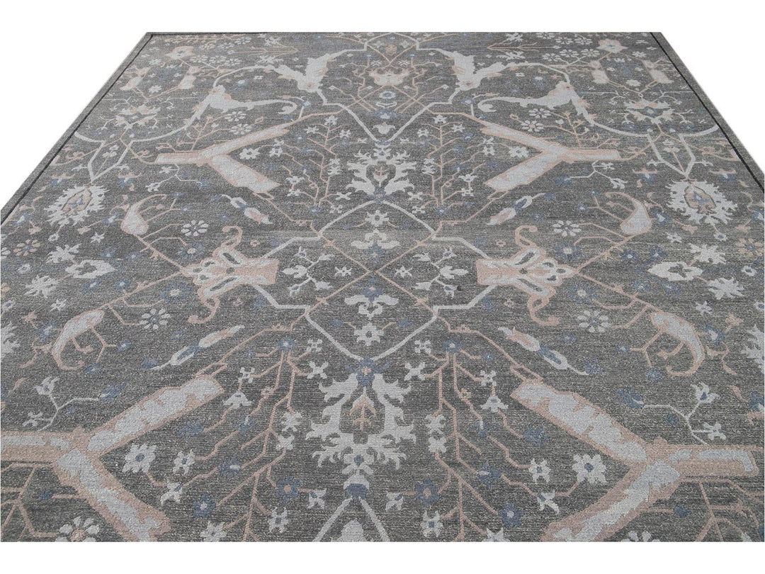 21st Century Modern Soumak Oversize Wool Rug 12' x 15'