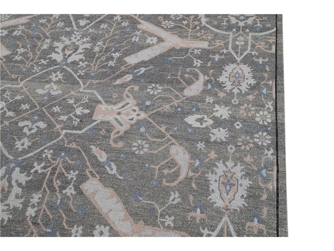 21st Century Modern Soumak Oversize Wool Rug 12' x 15'