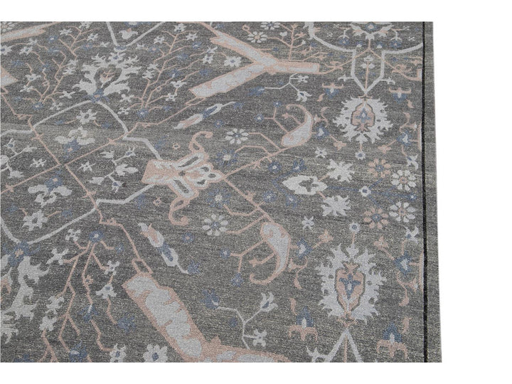 21st Century Modern Soumak Oversize Wool Rug 12' x 15'