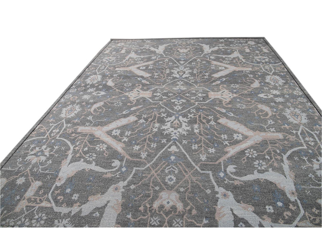 21st Century Modern Soumak Oversize Wool Rug 12' x 15'