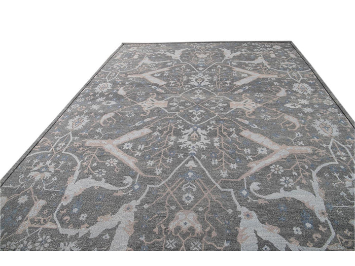 21st Century Modern Soumak Oversize Wool Rug 12' x 15'