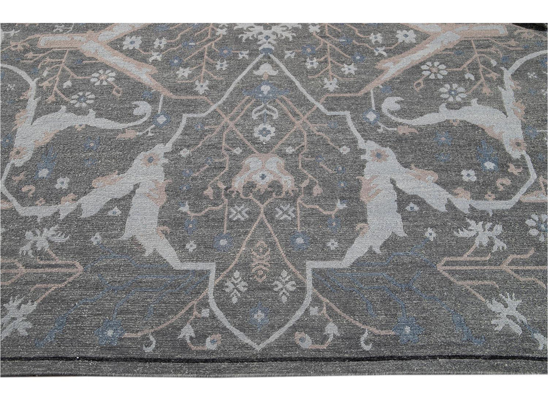 21st Century Modern Soumak Oversize Wool Rug 12' x 15'