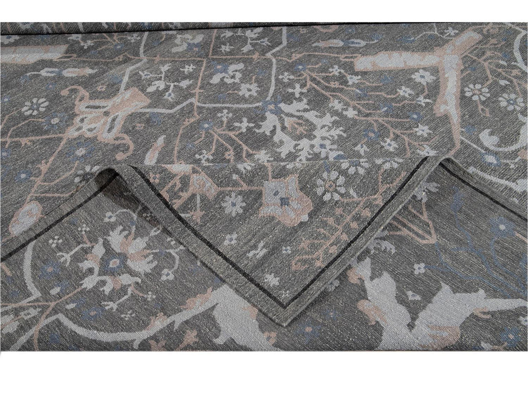 21st Century Modern Soumak Oversize Wool Rug 12' x 15'