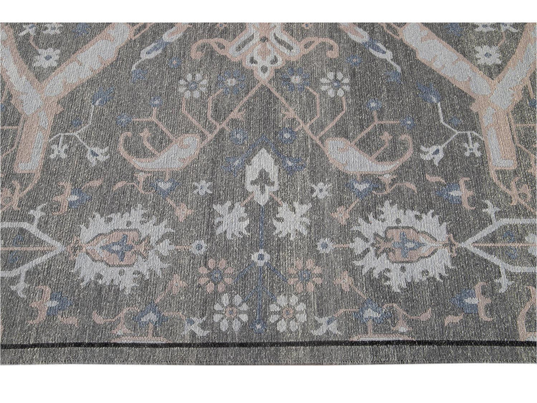 21st Century Modern Soumak Oversize Wool Rug 12' x 15'