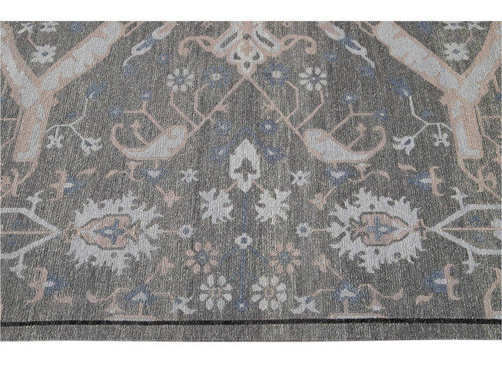 21st Century Modern Soumak Oversize Wool Rug 12' x 15'