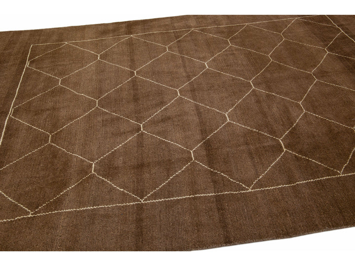 Modern Moroccan Wool Rug 7 X 10