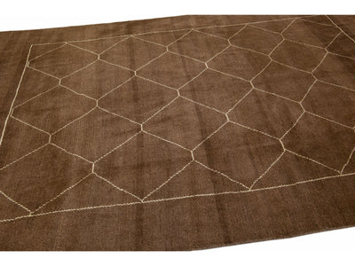 Modern Moroccan Wool Rug 7 X 10