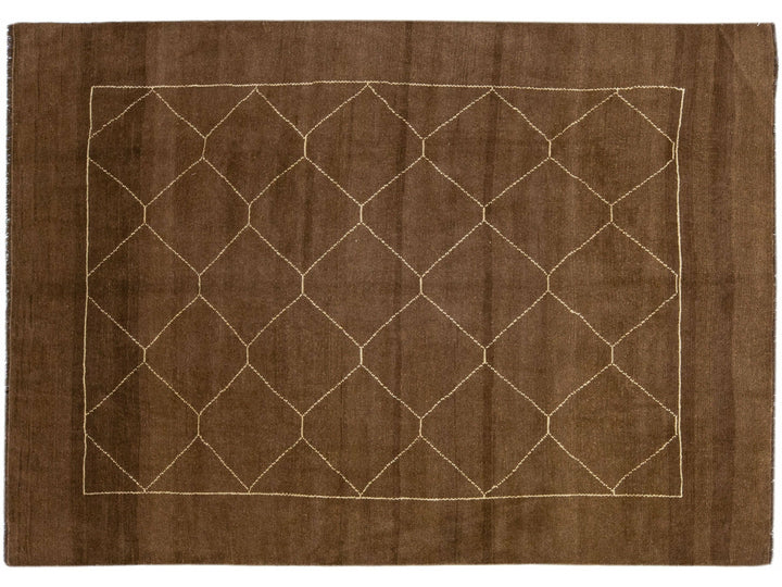 Modern Moroccan Wool Rug 7 X 10