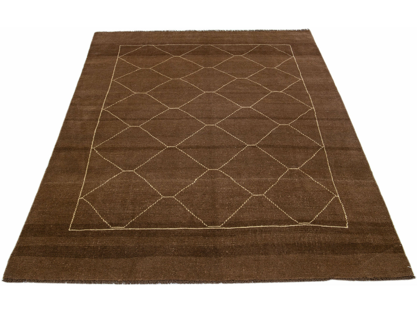 Modern Moroccan Wool Rug 7 X 10