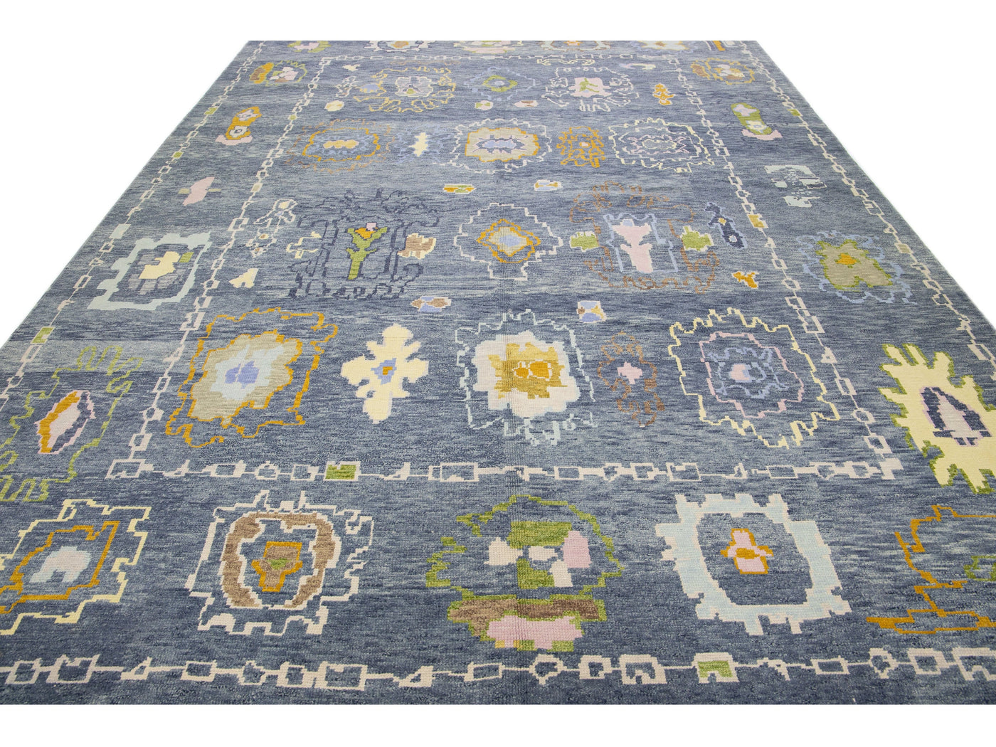 Modern Oushak Wool Rug 10 X 14