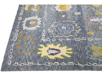 Modern Oushak Wool Rug 10 X 14