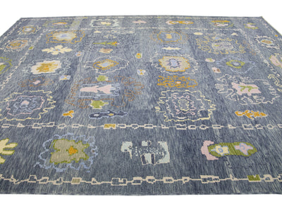 Modern Oushak Wool Rug 10 X 14