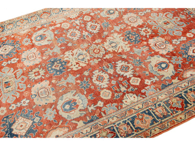 Antique Mahal Wool Rug 6 X 8