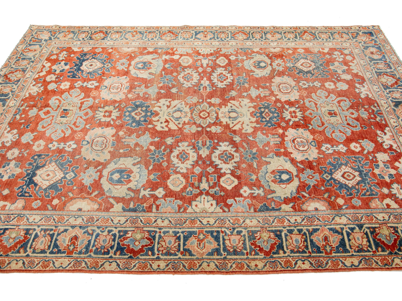 Antique Mahal Wool Rug 6 X 8