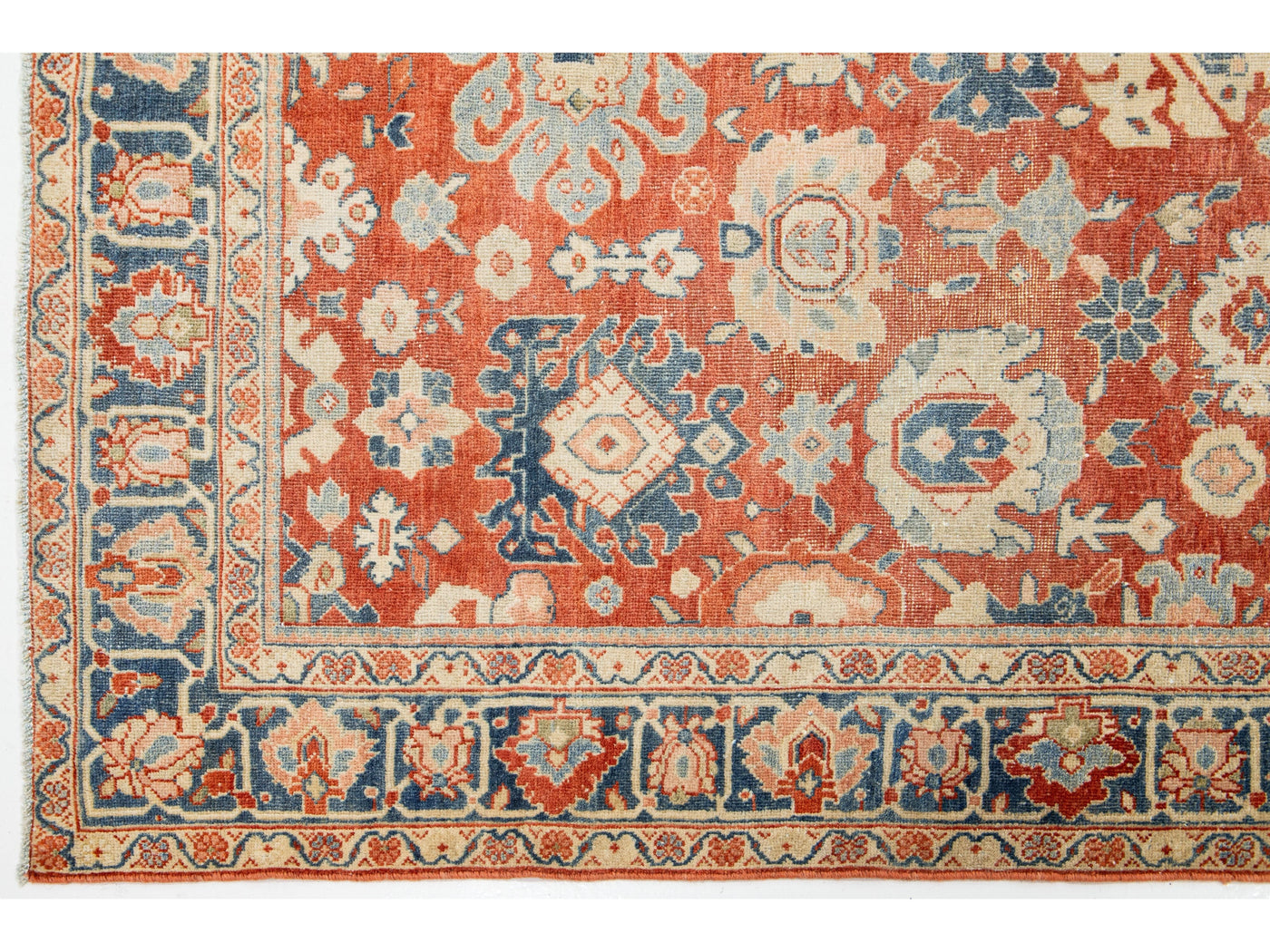 Antique Mahal Wool Rug 6 X 8