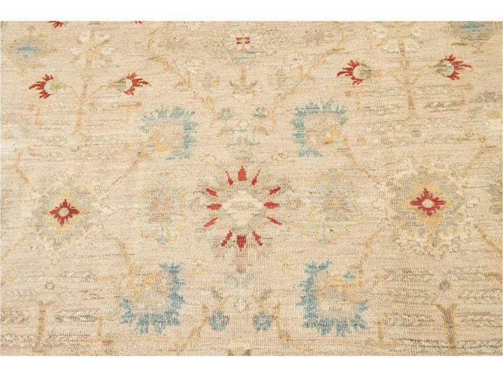 Contemporary Sultanabad Wool Rug 9 X 13