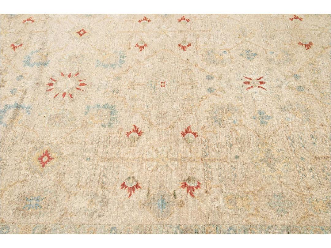 Contemporary Sultanabad Wool Rug 9 X 13