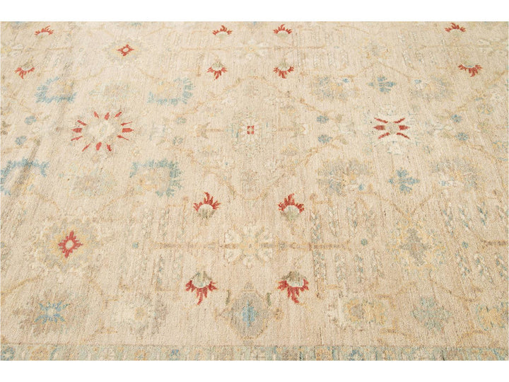 Contemporary Sultanabad Wool Rug 9 X 13