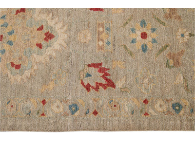 21st Century Modern Sultanabad Wool Runner Rug 3 X 18