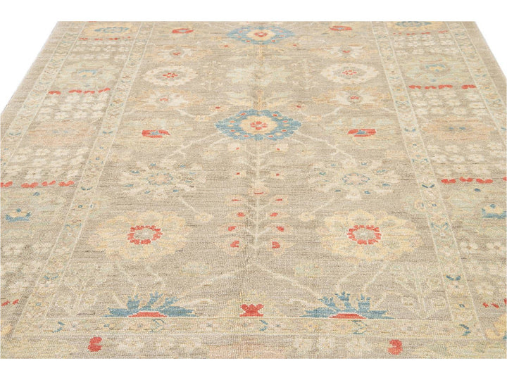 Contemporary Sultanabad Wool Rug 7 X 10