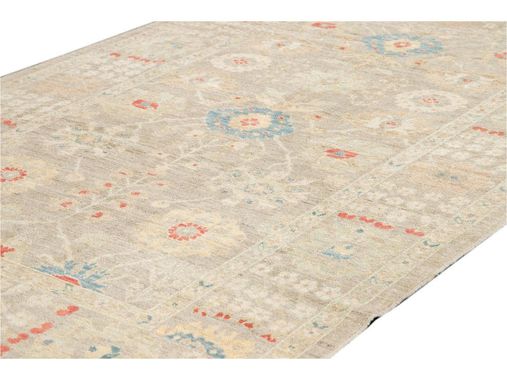 Contemporary Sultanabad Wool Rug 7 X 10