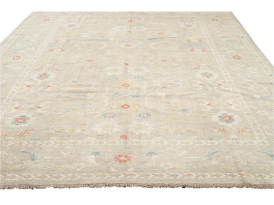 Contemporary Sultanabad Wool Rug 10 X 12