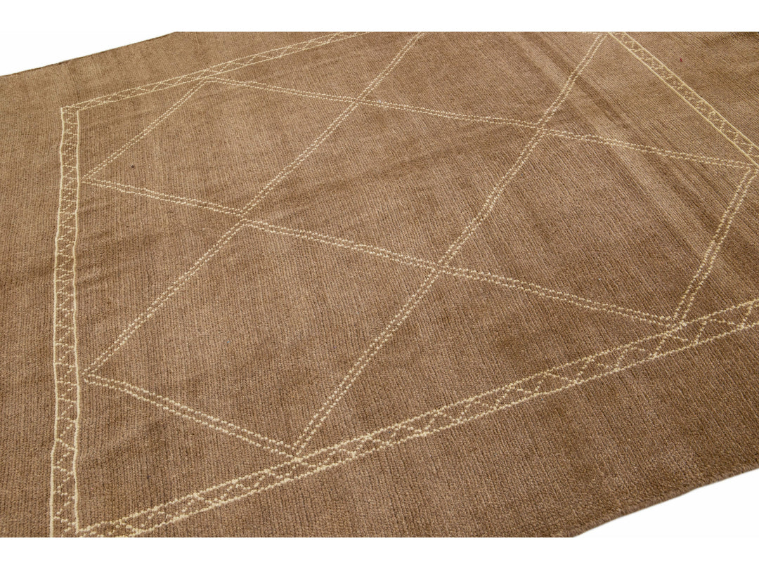 Modern Moroccan Wool Rug 7 X 7
