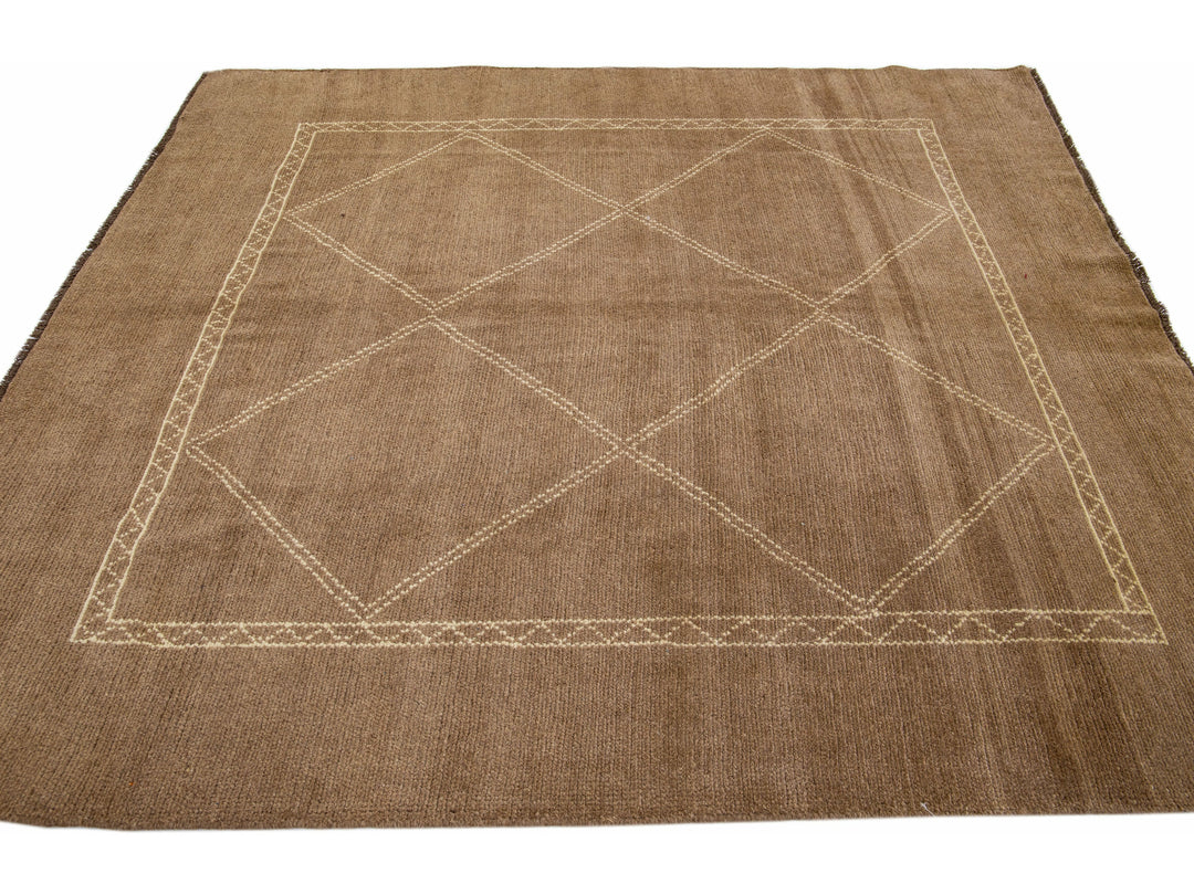 Modern Moroccan Wool Rug 7 X 7