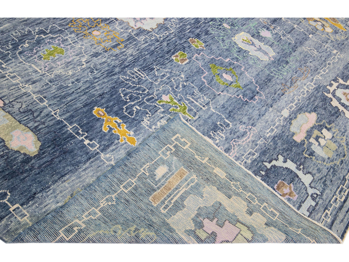 Modern Oushak Wool Rug 10 X 13