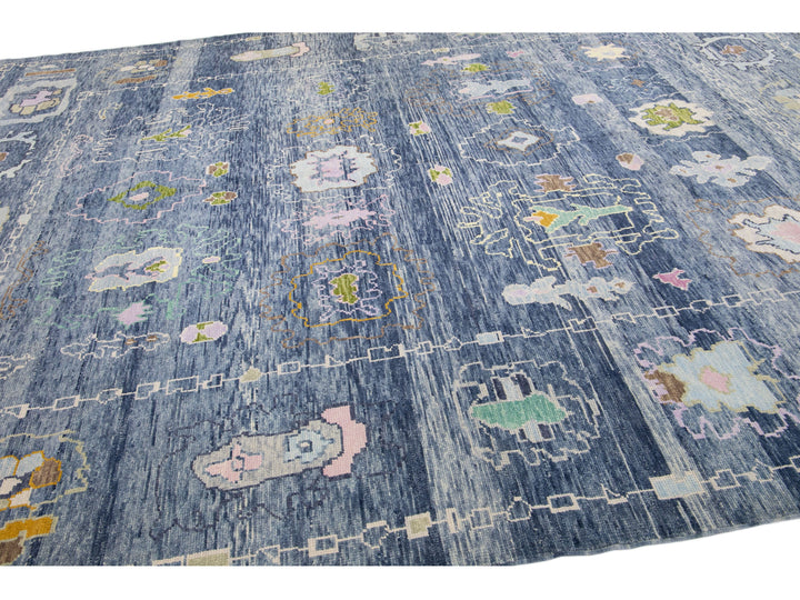 Modern Oushak Wool Rug 10 X 13