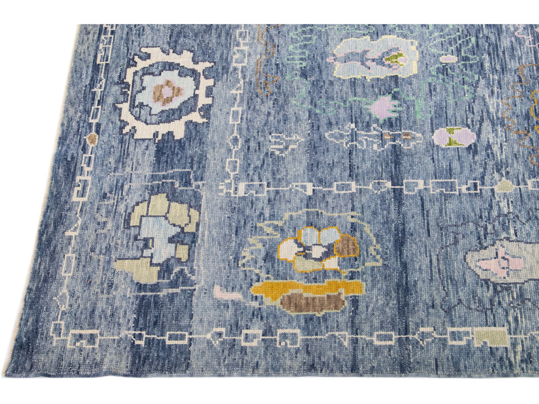 Modern Oushak Wool Rug 10 X 13