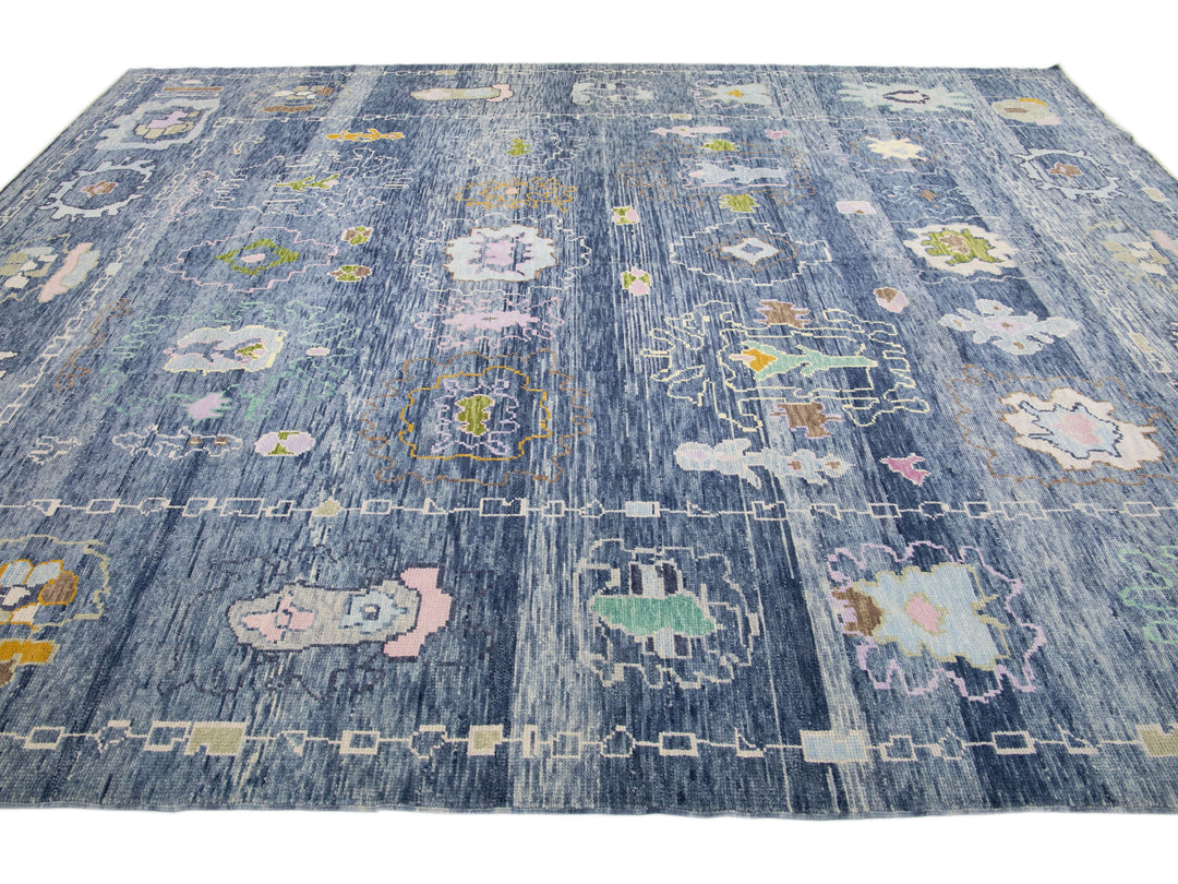 Modern Oushak Wool Rug 10 X 13