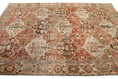 Antique Bakhtiari Wool Rug 6 X 10