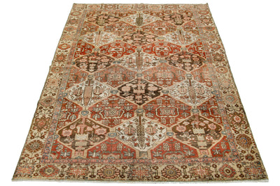 Antique Bakhtiari Wool Rug 6 X 10