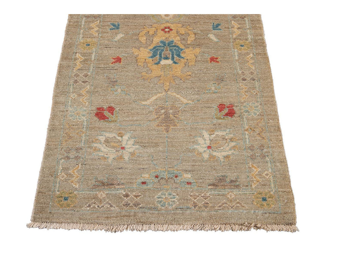 21st Century Modern Sultanabad Wool Runner Rug 3 X 17