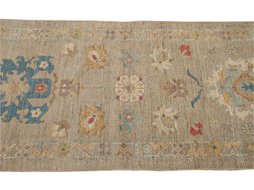 21st Century Modern Sultanabad Wool Runner Rug 3 X 17