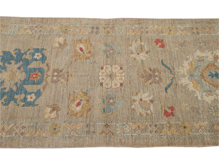 21st Century Modern Sultanabad Wool Runner Rug 3 X 17