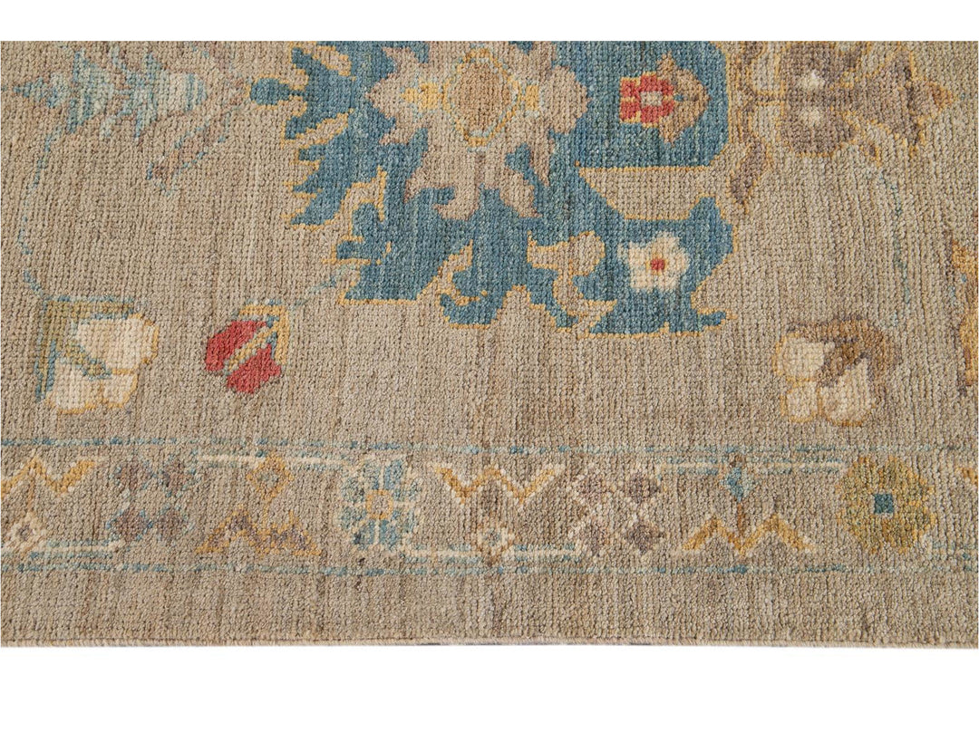 21st Century Modern Sultanabad Wool Runner Rug 3 X 17