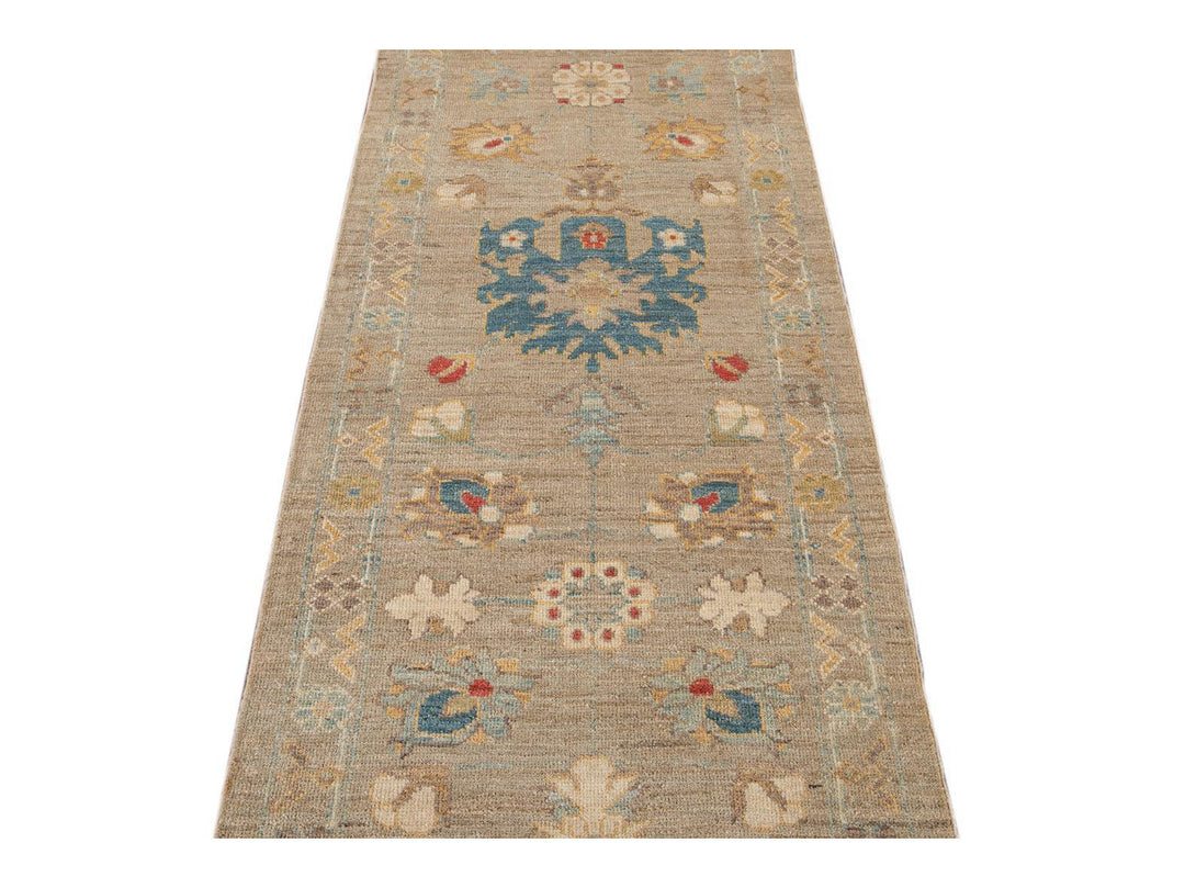 21st Century Modern Sultanabad Wool Runner Rug 3 X 17