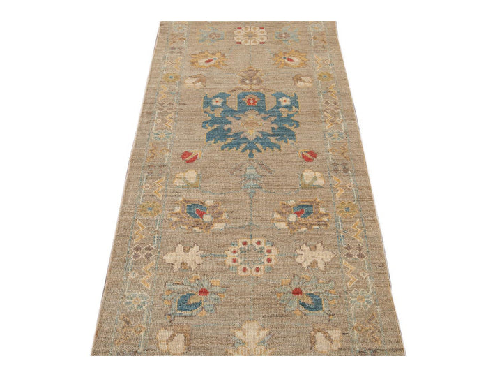 21st Century Modern Sultanabad Wool Runner Rug 3 X 17