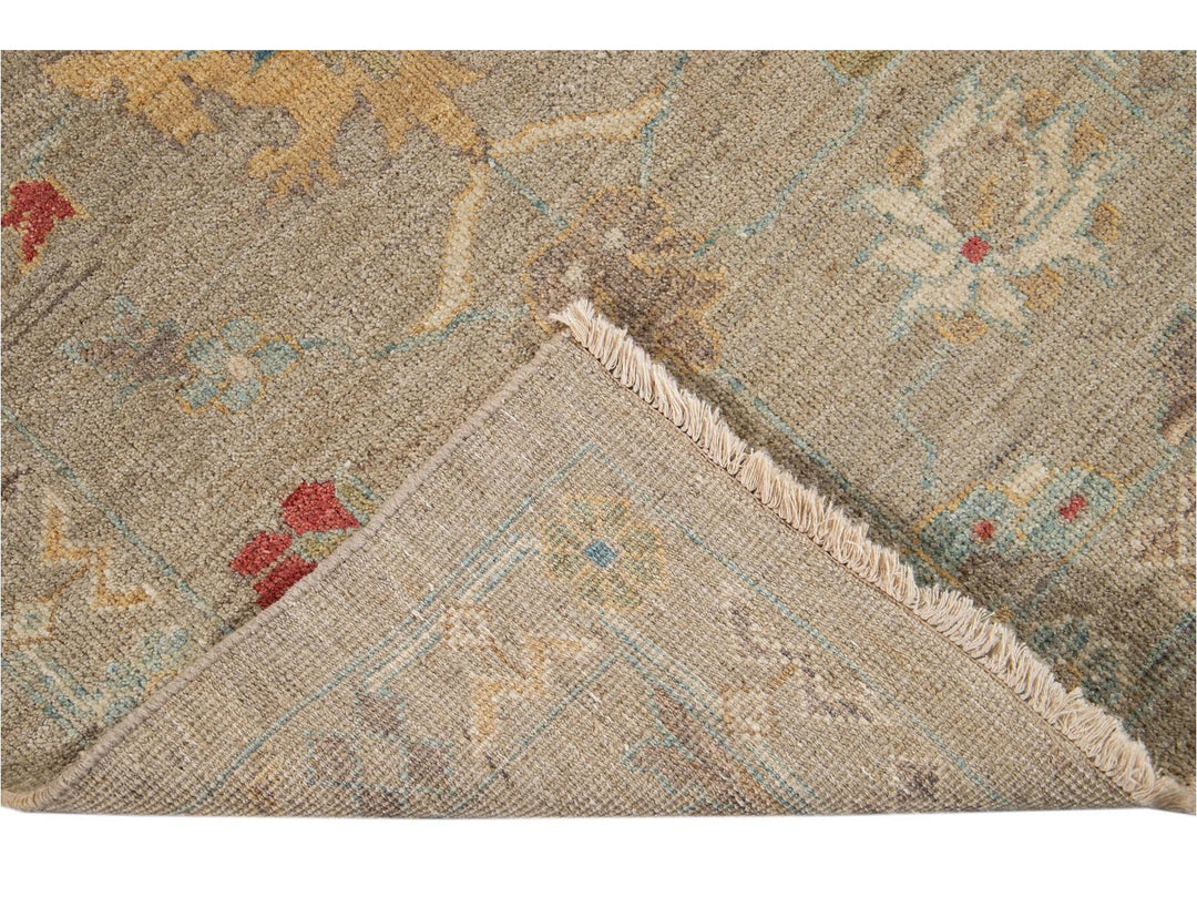 21st Century Modern Sultanabad Wool Runner Rug 3 X 17