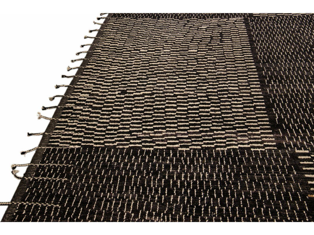 Modern Moroccan Boho Wool Rug 14 X 19
