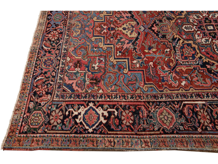 Antique Heriz Wool Rug 7 x 10