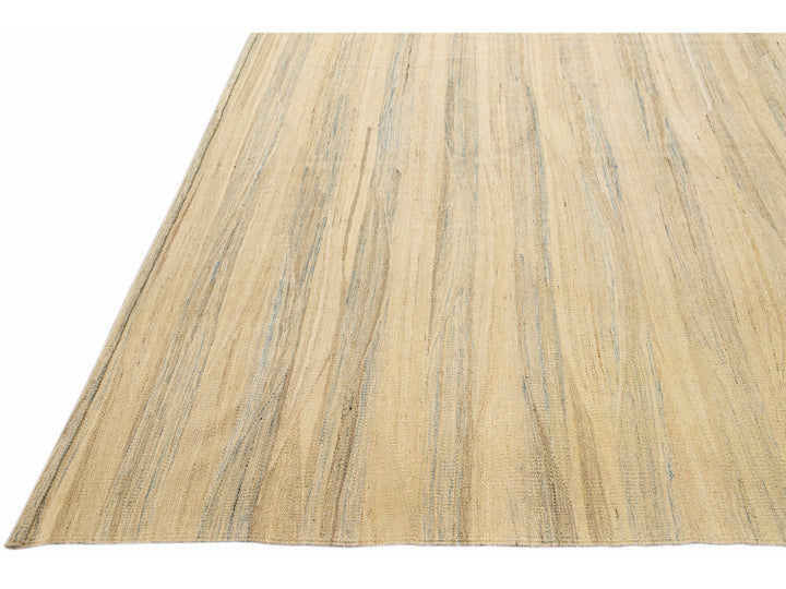 Modern Kilim Wool Rug 14 X 19