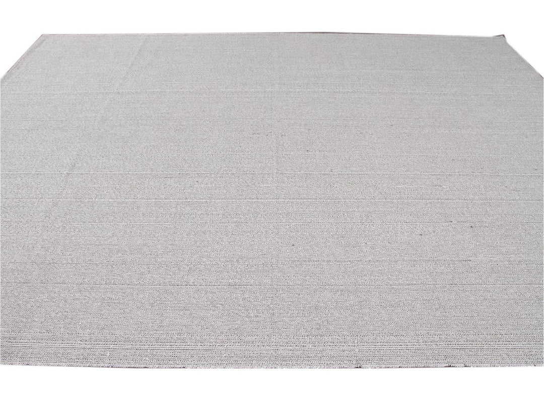 Vintage Flat-Weave Wool Rug 10 X 13
