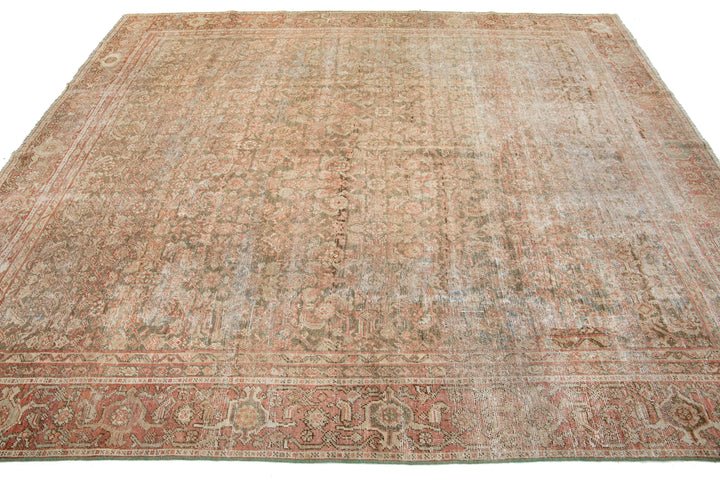 Antique Tabriz Wool Rug 8 X 9