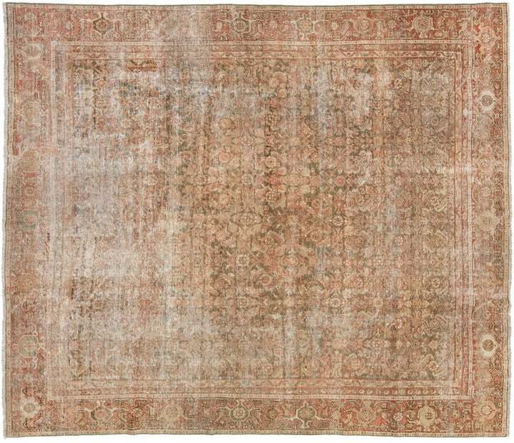 Antique Tabriz Wool Rug 8 X 9