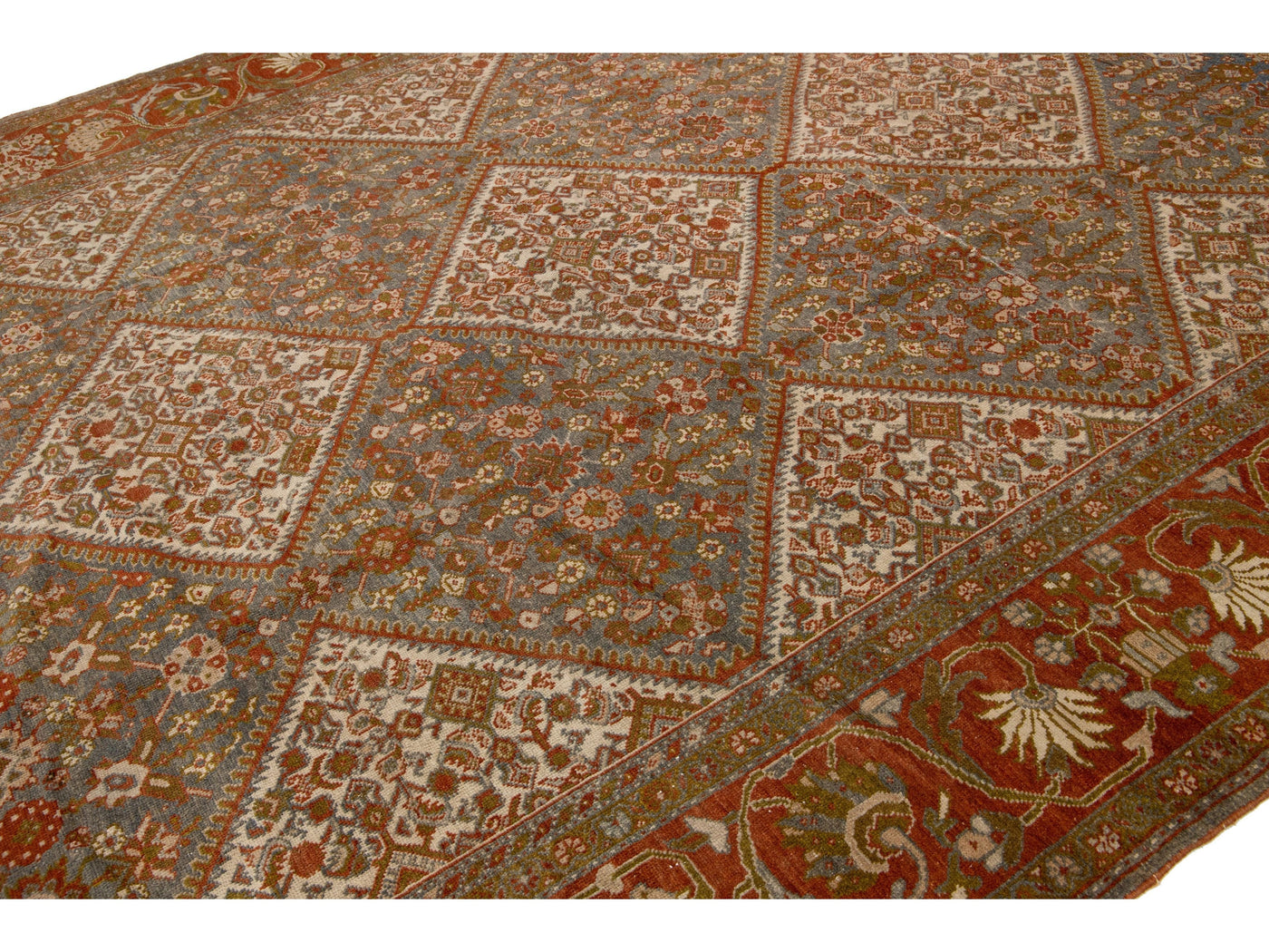 Antique Mahal Wool Rug 10 X 20