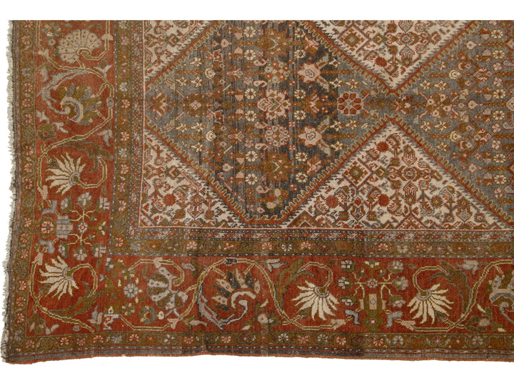 Antique Mahal Wool Rug 10 X 20