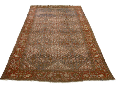 Antique Mahal Wool Rug 10 X 20